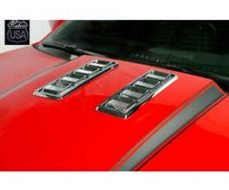 Camaro Chrome Hood Louver Ornaments, 2010-2013