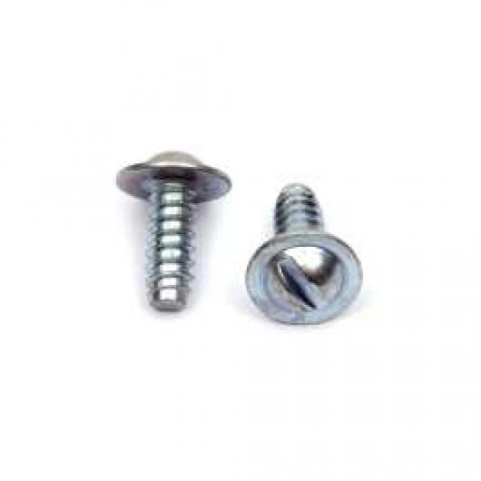 Camaro License Plate Mounting Screws, Flanged, Slotted, Rear, 1967-1969