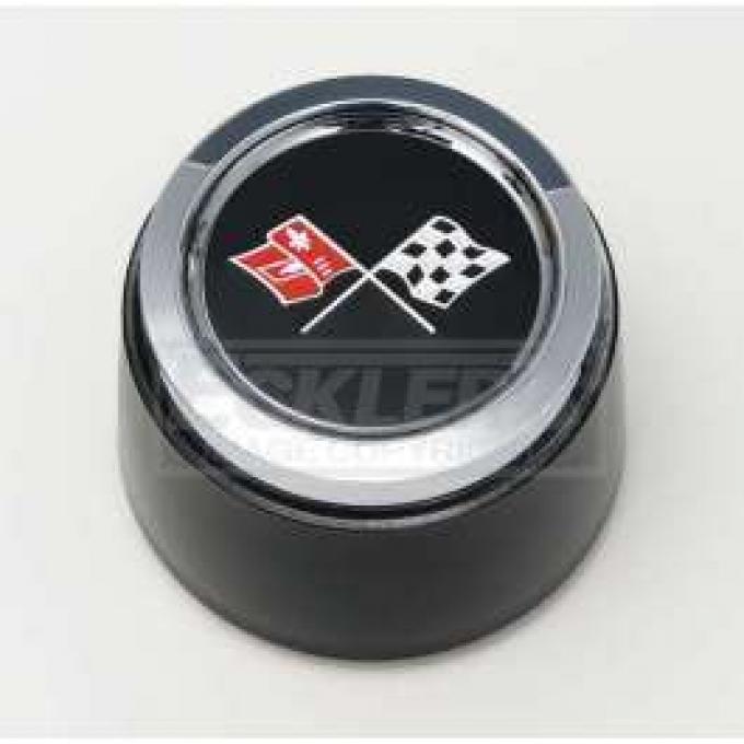 Camaro 1973-1979 Corvette Style Black Center Wheel Cap, For Corvette Style Aluminum Wheels