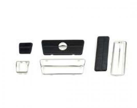 Camaro Pedal Pad Kit, Gas, Brake & Parking Brake, For Cars With Drum Brakes, 1970-1971