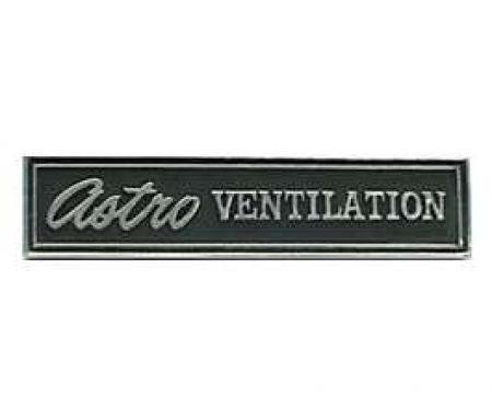 Camaro Dash Nameplate, Astro Ventilation, Left, 1969-1970