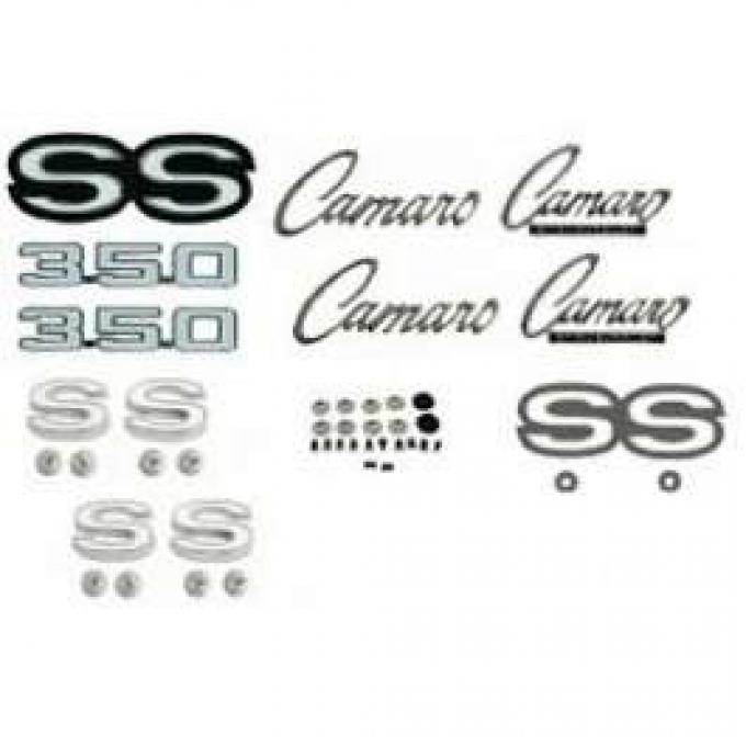 Camaro Emblem Kit, For Super Sport (SS),(Non-Rally Sport), With 350ci, 1969