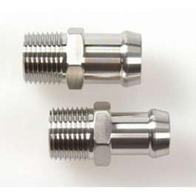 Camaro Heater Hose Fitting Set, Big Block, 1967-1974 & Small Block, Hex Head, Stainless Steel, 1967-1974