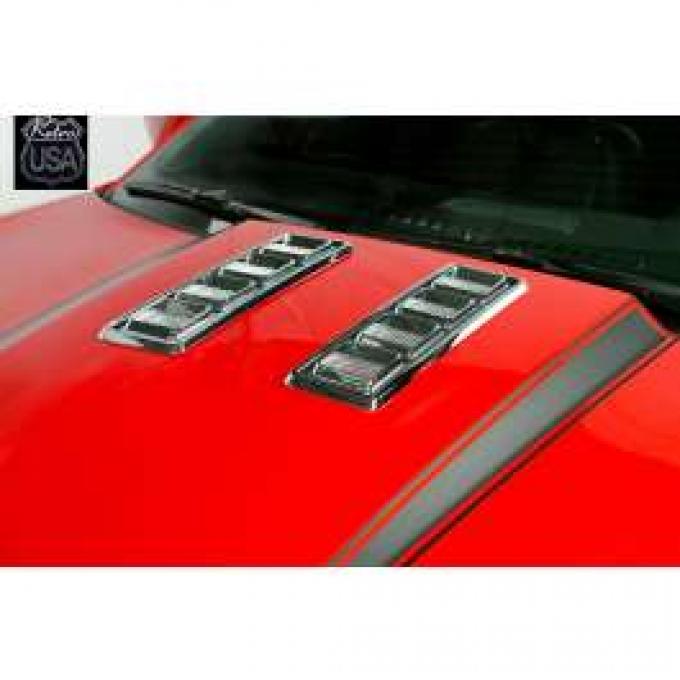 Camaro Chrome Hood Louver Ornaments, 2010-2013