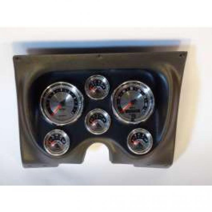 Camaro Instrument Cluster Panel, Black Finish, With American Muscle Series AutoMeter Gauges, 1967-1968