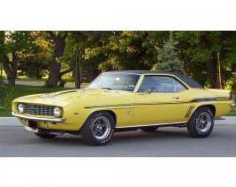 Camaro Yenko Vinyl Stripe Kit, 2 Mil Thick, Black, 1969