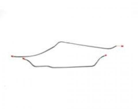 Camaro Brake Line Set, Rear Axle, Stainless Steel, Mono Leaf Spring, 1968