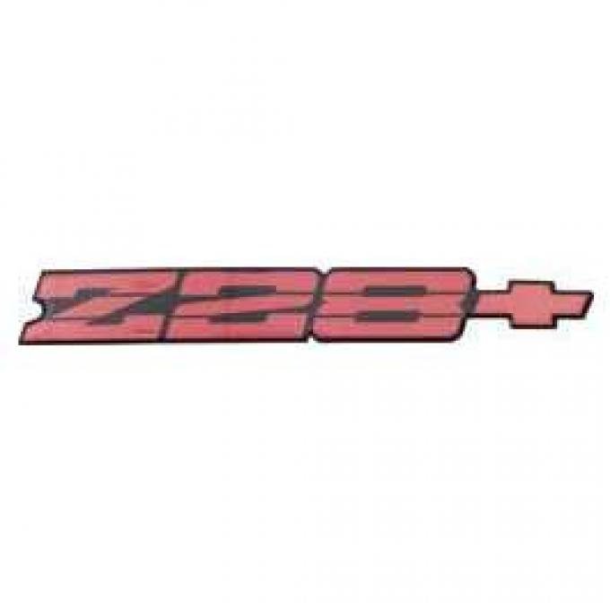 Camaro Rear Panel Emblem, Z28, Red, 1991-1992