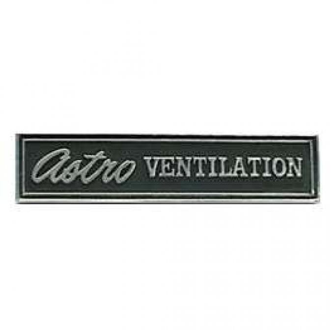 Camaro Dash Nameplate, Astro Ventilation, Left, 1969-1970