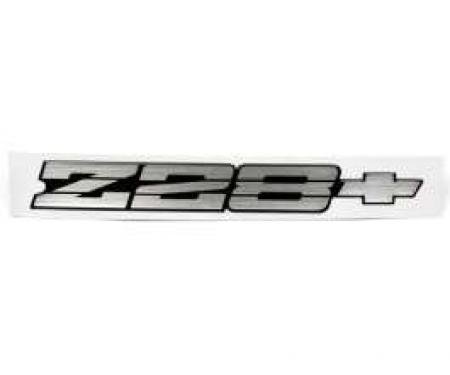 Camaro Rear Panel Emblem, Z28, Silver, 1991-1992