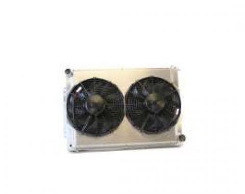 Camaro Radiator Combination Unit, 22.5, Aluminum, For Manual Transmission Cars, Griffin, 1967-1969