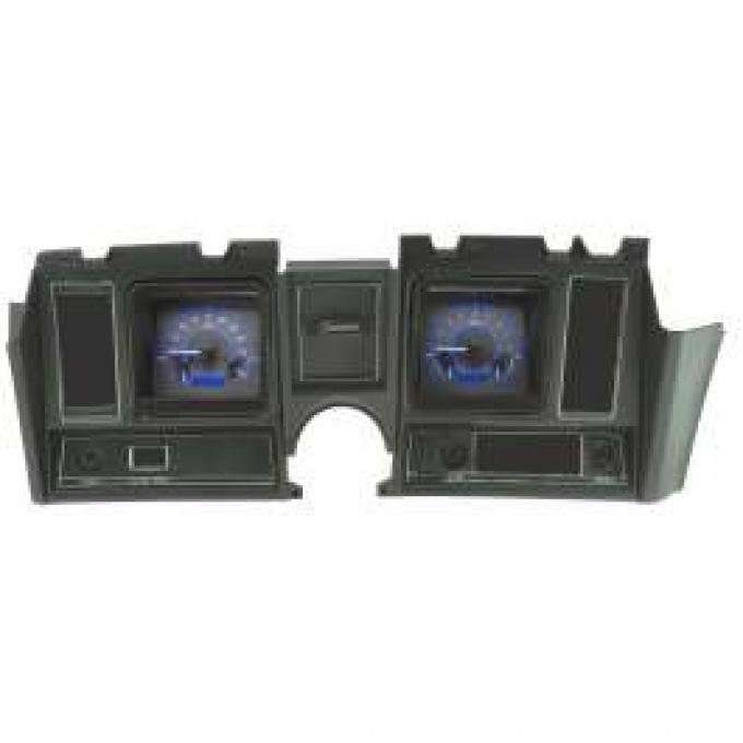 Camaro Analog Dash Gauges, Dakota Digital, Carbon Fiber With Blue Display, 1969