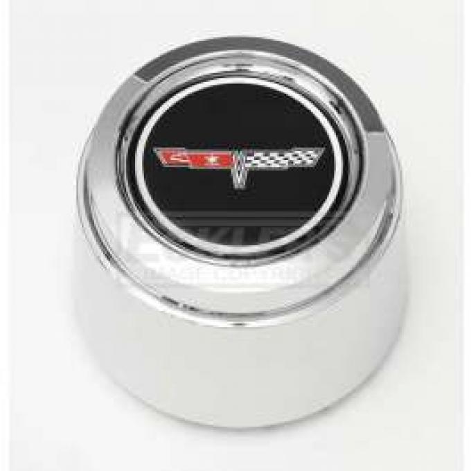 Camaro 1980-1981 Corvette Style Chrome Center Wheel Cap, For Corvette Style Aluminum Wheels