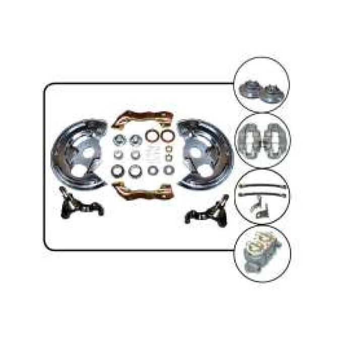 Camaro Manual Disc Brake Conversion Kit, 4 Piston Caliper, Front, 1967-1968