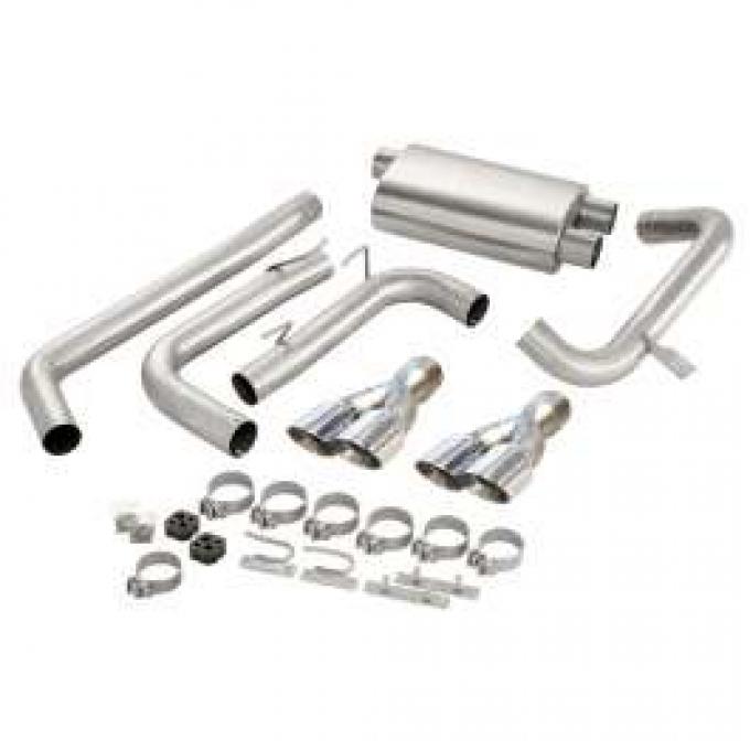 Camaro Exhaust System, Power-Pulse, With Pro-Series 3-1/2 Tips, LT1 Single Cat, CORSA, 1993-1995