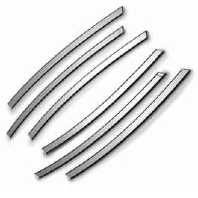 Camaro Side Louver Inserts, Billet, Chrome, 2010-2014