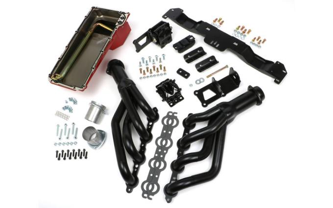 F-Body Swap-in-a-box Kit, LS Engine, Black Headers, 1970-1981