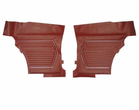 PUI Interiors 1969 Chevrolet Camaro Standard Hardtop Red Rear Door Panels D221C