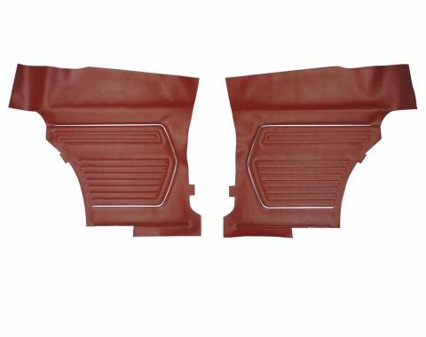 PUI Interiors 1969 Chevrolet Camaro Standard Hardtop Red Rear Door Panels D221C