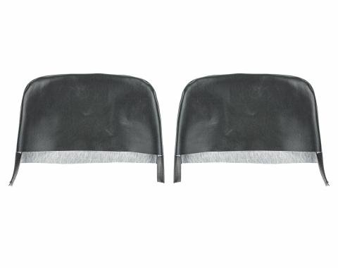 PUI Interiors 1967-1969 Camaro/Firebird Black Bucket Seat Head Rest Covers 67FH10U