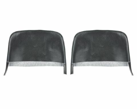 PUI Interiors 1967-1969 Camaro/Firebird Black Bucket Seat Head Rest Covers 67FH10U