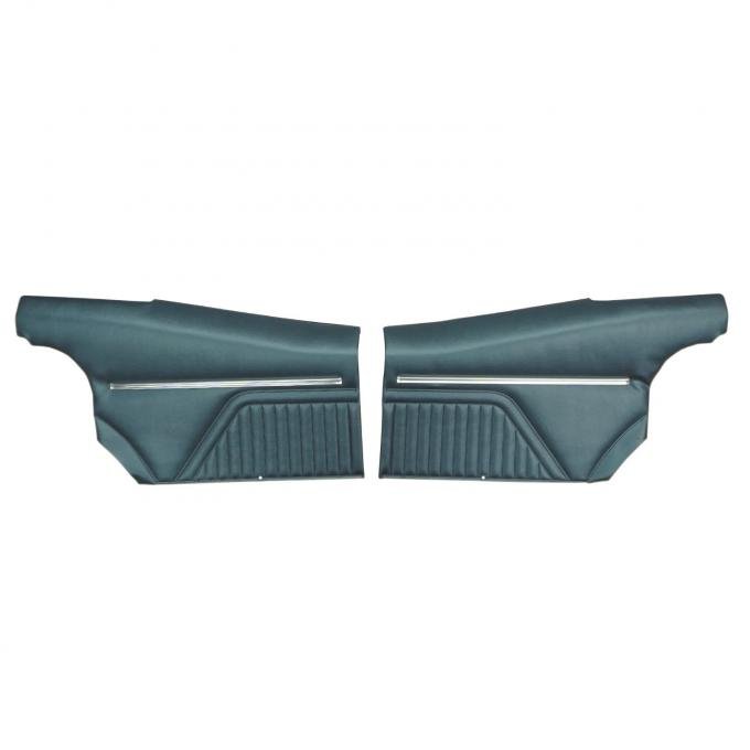 PUI Interiors 1969 Pontiac Firebird Hardtop Standard Pre-Assembled Dark Blue Rear Door Panels PD601C