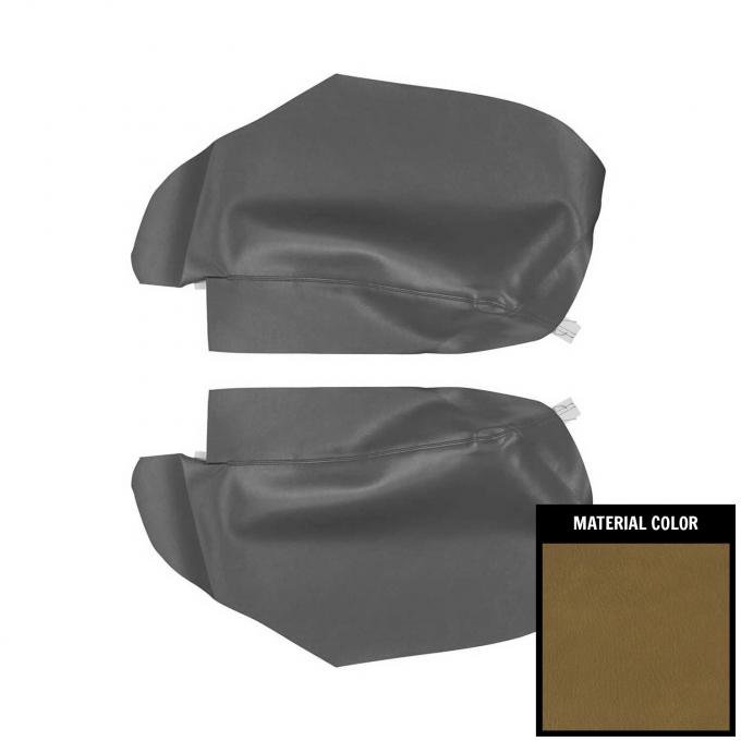 PUI Interiors 1969 Pontiac Firebird Hardtop Mustard Gold Rear Arm Rest Covers 67FR06C