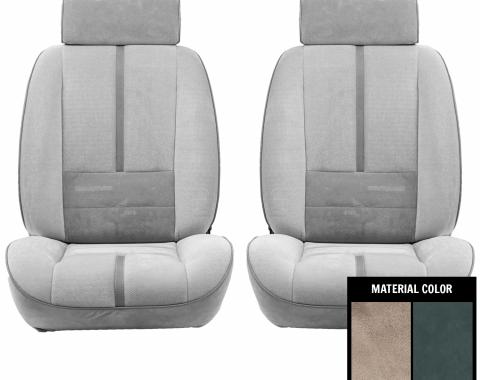 PUI Interiors 1988-92 Chevrolet Camaro Deluxe Cloth Gray Front Bucket Seat Covers 88DSC02U