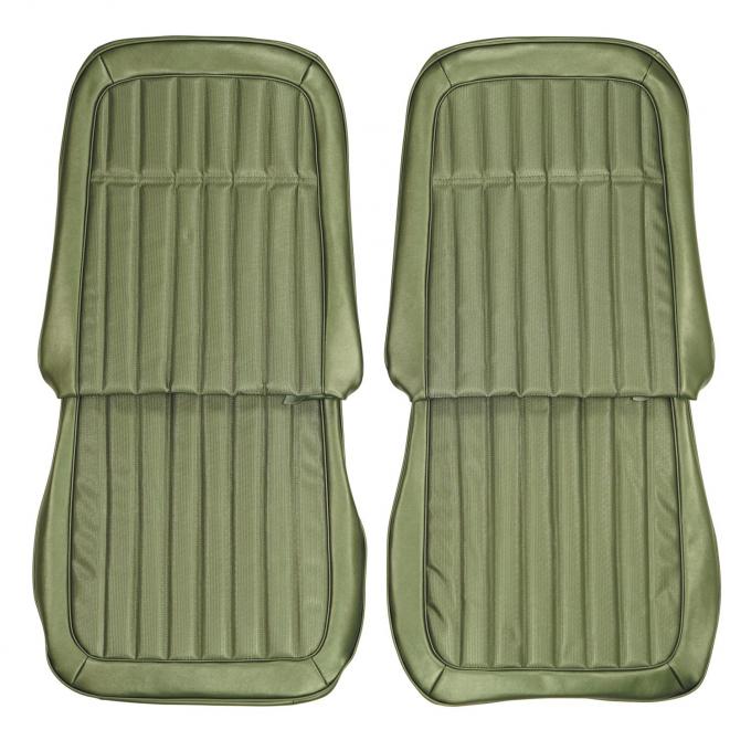 PUI Interiors 1969 Chevrolet Camaro Deluxe Dark Metallic Green Front Bucket Seat Covers 69DS24US