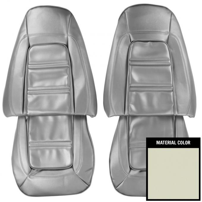 PUI Interiors 1973 Pontiac Firebird Deluxe Off White Front Bucket Seat Covers 73HS40U