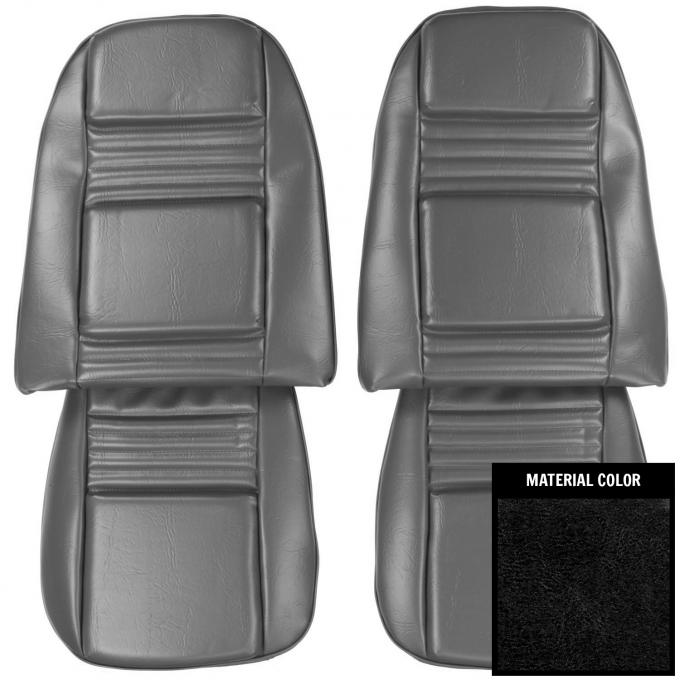 PUI Interiors 1978-1981 Pontiac Firebird Deluxe Black Front Bucket Seat Covers 78HS70U