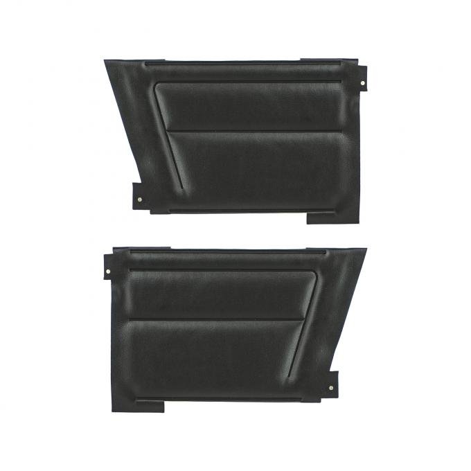 PUI Interiors 1967 Camaro/Firebird Convertible Deluxe Black Rear Door Panels 67DD10V