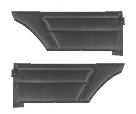 PUI Interiors 1967 Camaro/Firebird Hardtop Deluxe Black Rear Door Panels 67DD10C