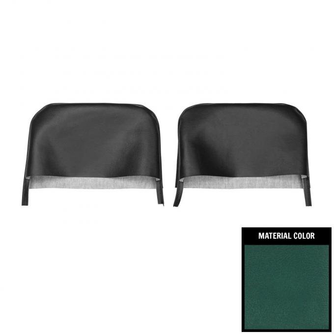 PUI Interiors 1967-1969 Pontiac Firebird Dark Aqua Bucket Seat Head Rest Covers 67FH04U
