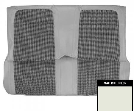 PUI Interiors 1969 Chevrolet Camaro Hardtop Deluxe Houndstooth White Rear Bench Seat Cover 69HT37C