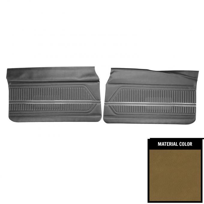 PUI Interiors 1969 Pontiac Firebird Standard Mustard Gold Front Door Panels D606-1