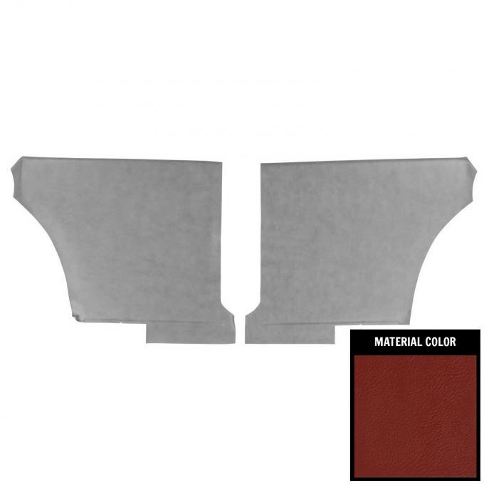 PUI Interiors 1968-1969 Pontiac Firebird Hardtop Deluxe Red Rear Door Panels 68HD30C