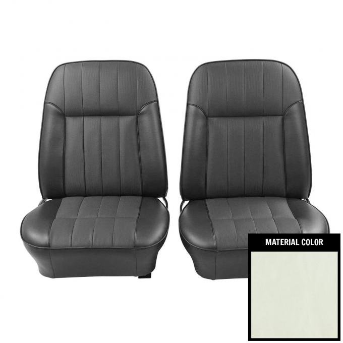 PUI Interiors 1968 Pontiac Firebird Deluxe Pearl Front Bucket Seat Covers 68HS28US