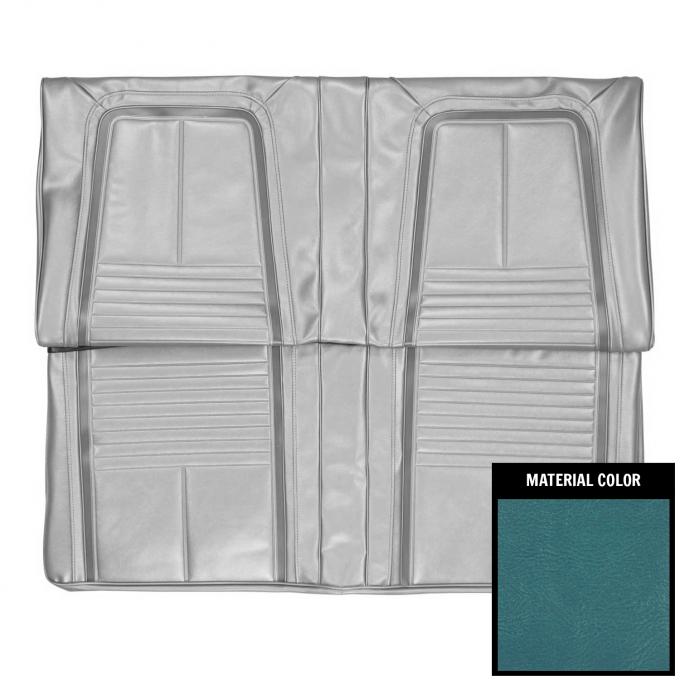 PUI Interiors 1967 Camaro Deluxe W/Std Frame Conversion Bright Blue & White Rear Seat Covers 67DSF14C