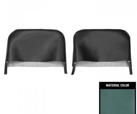 PUI Interiors 1967 Chevrolet Camaro Light Blue Bucket Seat Head Rest Covers 67FH12U