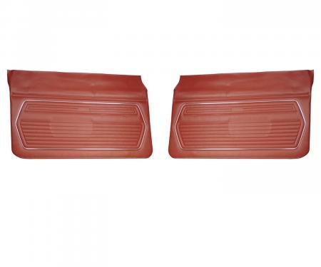 PUI Interiors 1969 Chevrolet Camaro Standard Red Front Door Panels D221