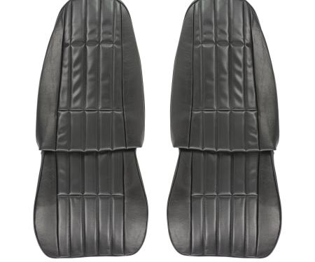 PUI Interiors 1976 Pontiac Firebird Standard Black Front Bucket Seat Covers 76ES10U