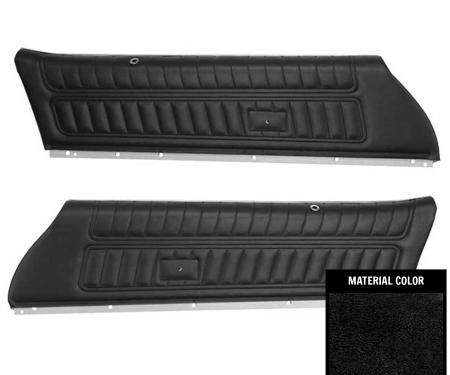 PUI Interiors 1976 Camaro/Firebird Standard Pre-Assembled Black Front Door Panels 76FD10-P