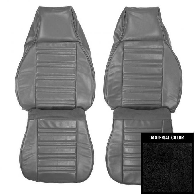 PUI Interiors 1986-1992 Chevrolet Camaro Standard Black Front Bucket Seat Covers 86FS70U