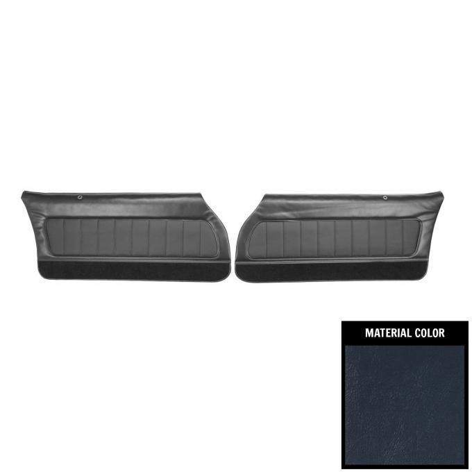 PUI Interiors 1978-79 Camaro Berlinetta/LT Vinyl Navy Blue Pre-Assembled Front Door Panels 78FDLT18-P