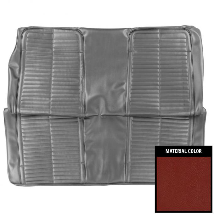 PUI Interiors 1968-69 Pontiac Firebird Red Fold Down Bench Seat Cover 69ES30F