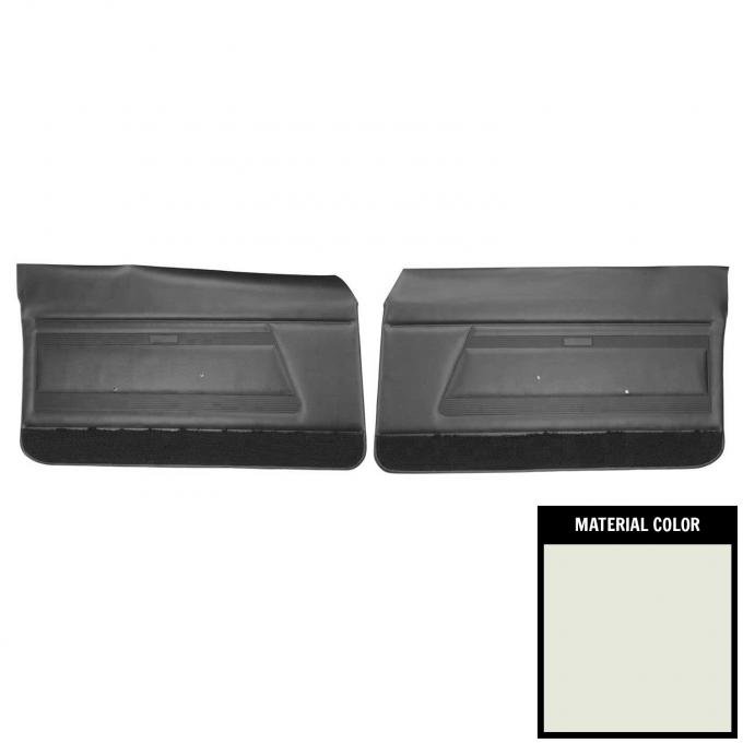 PUI Interiors 1968 Pontiac Firebird Standard White/Black Front Door Panels D629