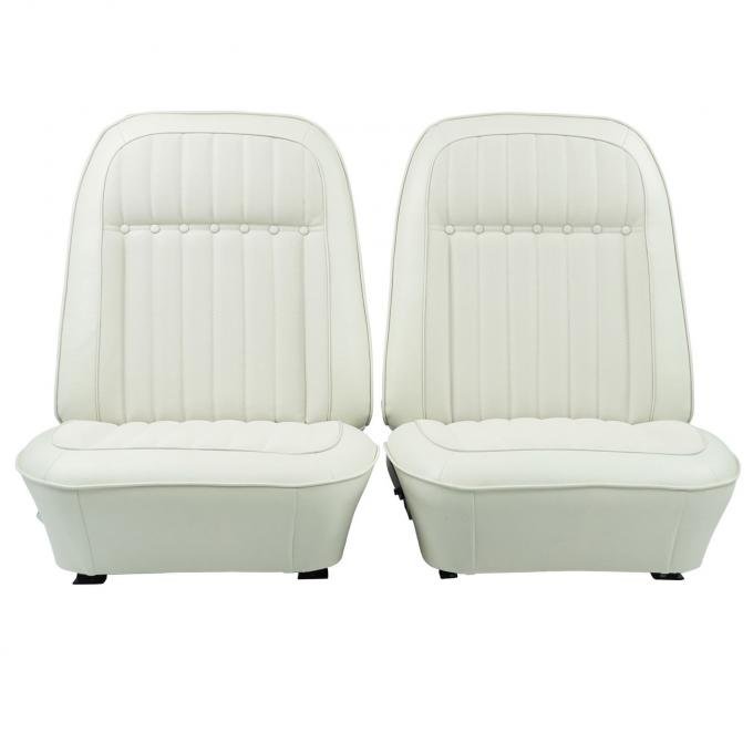 PUI Interiors 1969 Chevrolet Camaro Deluxe White Pre-Assembled Front Bucket Seats 69DS37US-P