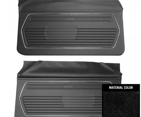 PUI Interiors 1969 Chevrolet Camaro Platinum Edition Standard Black Front Door Panels 69FD10