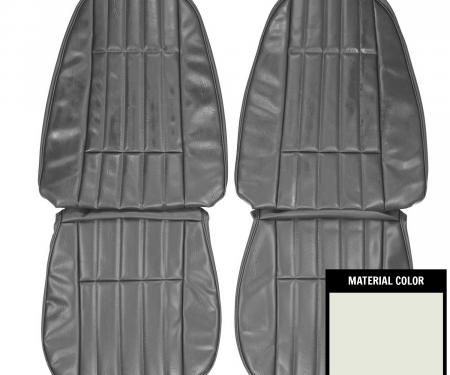 PUI Interiors 1971-1973 Chevrolet Camaro Standard White Front Bucket Seat Covers 71FS37U